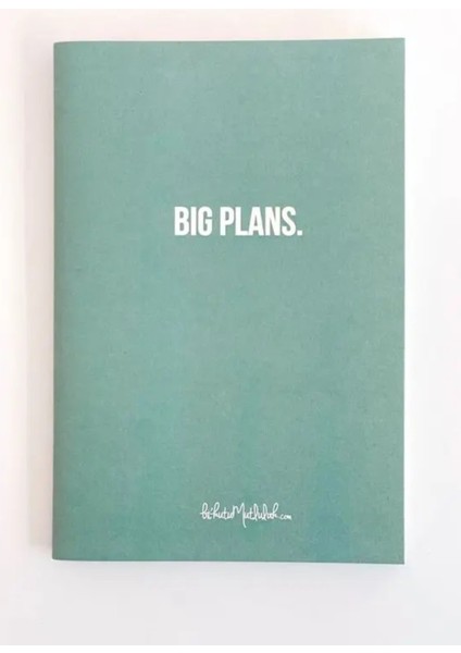 Big Plans Planner Süresiz Haftalık Planlayıcı Iş Hediyesi Defter Mint