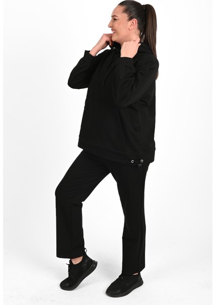 Kadın Kapüşonlu Büyük Beden Eşofman Takımı 3658-2310 fırsatları