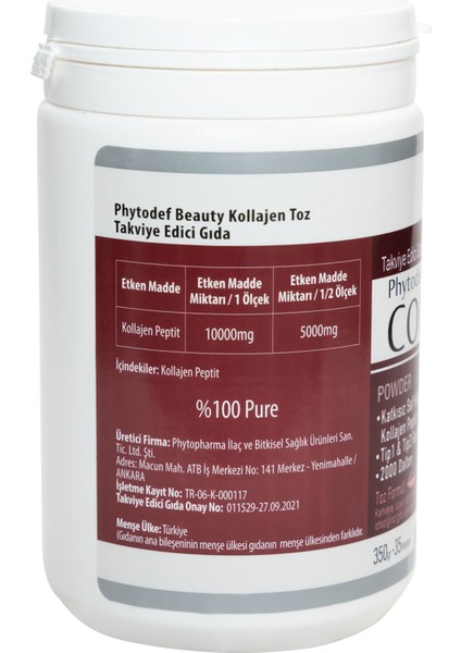 Kolajen Powder Toz Kolajen - 350 gr. fiyatları
