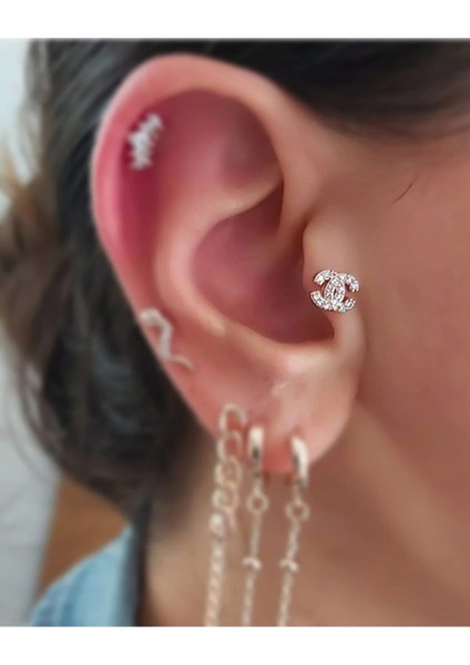 Ares Collection Cerrahi Çelik Tragus Piercingi