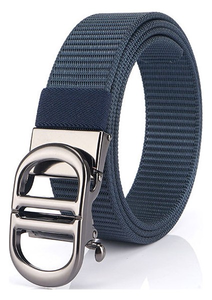 Erkek Günlük Tokalı Iş Kıyafeti Hızlı Kuruyan Çift Katmanlı Naylon Kemer - Mavi (Yurt Dışından)