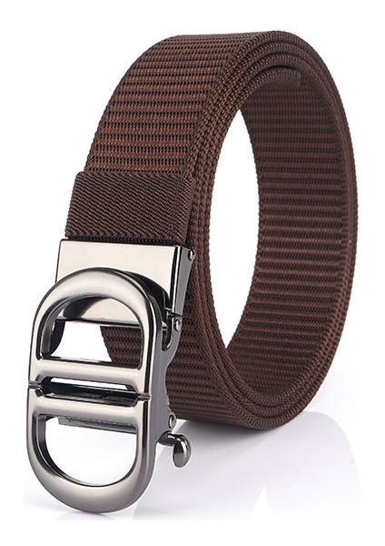 Erkek Günlük Tokalı Iş Kıyafeti Hızlı Kuruyan Çift Katmanlı Naylon Kemer - Açık Kahverengi (Yurt Dışından)