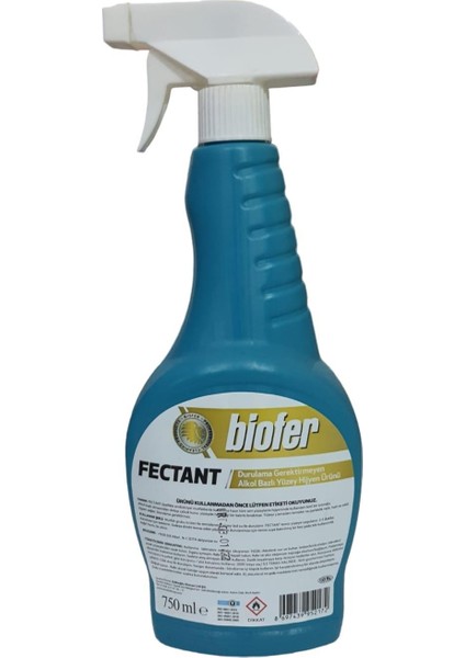 BİOFER750 ml Fectant Alkol Bazlı Yüzey Hijyen Ürünü