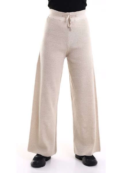 Kadın Palazzo Triko Pantolon Bej fırsatları