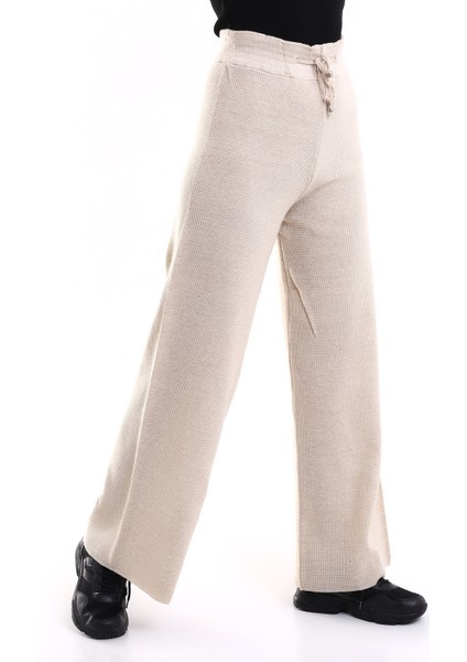 Kadın Palazzo Triko Pantolon Bej indirimleri