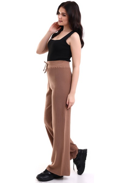 Kadın Palazzo Triko Pantolon Kahverengi fiyatları