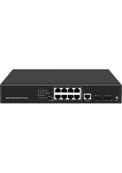 -8MP2S1C-120 Katman, 8 Bağlantı Noktası 10/100/1000M Poe Dahili Güç Kaynağı 52V2.3A 120W