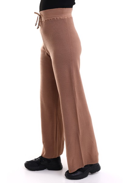 Kadın Palazzo Triko Pantolon Kahverengi indirimleri