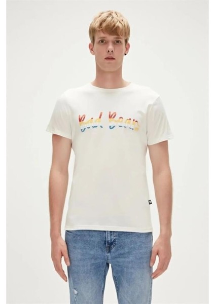MANUSCRIPT T-SHIRT BEYAZ Erkek T-Shirt 23.01.07.008-C04
