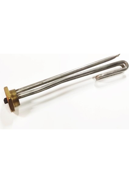 İnce Diş 1-1/4 Bükümlü kazan rezistansı 30cm 2KW 10mm kovanlı