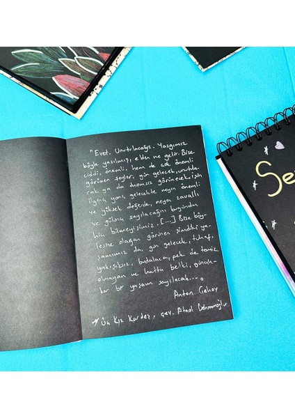 21x14Cm Sketch Book - Eskiz Defteri - Siyah Sayfa - 120 Gr - 56 Yaprak fırsatları