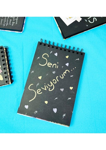 21x14Cm Üstten Spiralli Sketch Book - Eskiz Defteri - Siyah Sayfa - 260 Gr - 56 Yaprak fırsatları