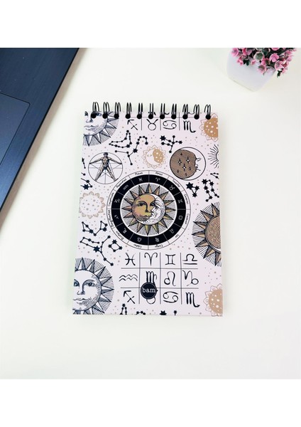 21x14Cm Üstten Spiralli Sketch Book - Eskiz Defteri - Siyah Sayfa - 260 Gr - 56 Yaprak