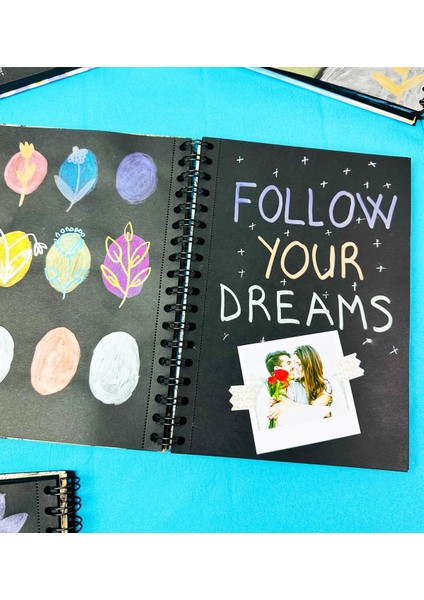 23x16Cm Sketch Book - Eskiz Defteri - Siyah Sayfa - 120 Gr - 64 Yaprak fiyatları