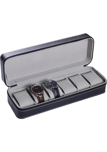 6 Bölme Fermuarlı Saat Depolama Kutusu (Yurt Dışından)