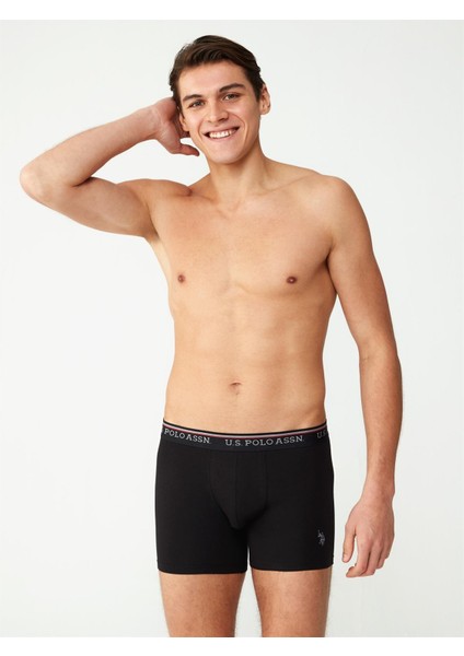 Erkek Modal Bordo - Siyah 2'li Boxer 80488