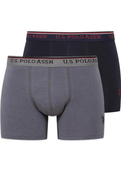 Erkek Modal Lacivert - Antrasit 2'li Boxer 80488