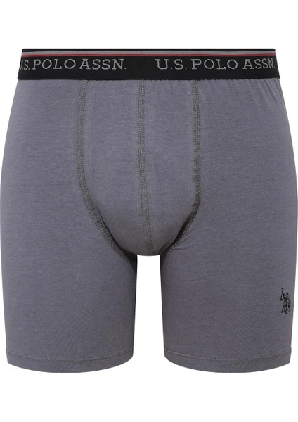 U.S. Polo Assn. Erkek Uzun Paçalı Modal Antrasit Tekli Boxer 80482