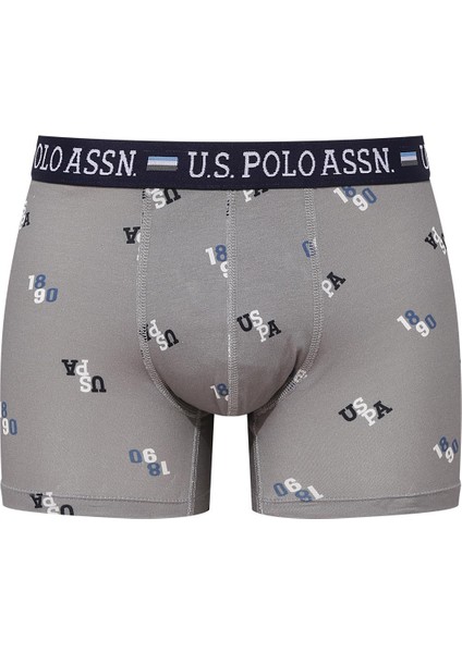 Erkek Modal Gri Baskılı - Lacivert 2'li Boxer 80487 modelleri