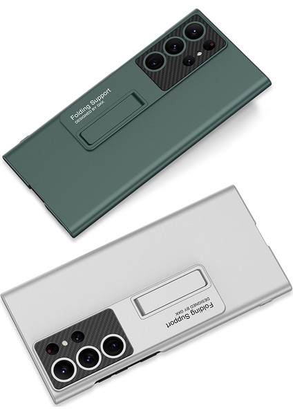 Samsung Galaxy S23 Ultra Uyumlu Kılıf Kamera Korumalı Standlı Ays Soft Arka Kapak Kırmızı