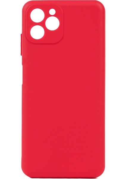 Oukitel C21 Pro Kılıf Kamera Korumalı Mat Renkli Yumuşak Kalın Sağlam Silikon Kılıf Biye Kırmızı