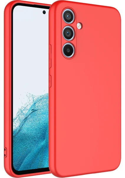 Case 4U Galaxy A34 Uyumlu Kılıf Kamera Korumalı Içi Kadife Logosuz Mara Lansman Silinebilir Kılıf Kırmızı