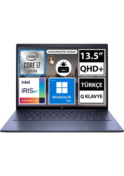 Elite Dragonfly G3 5Z6A5EA i7-1255U 16GB 1TBSSD 13.5" QHD+ Touch W10P Taşınabilir Bilgisayar