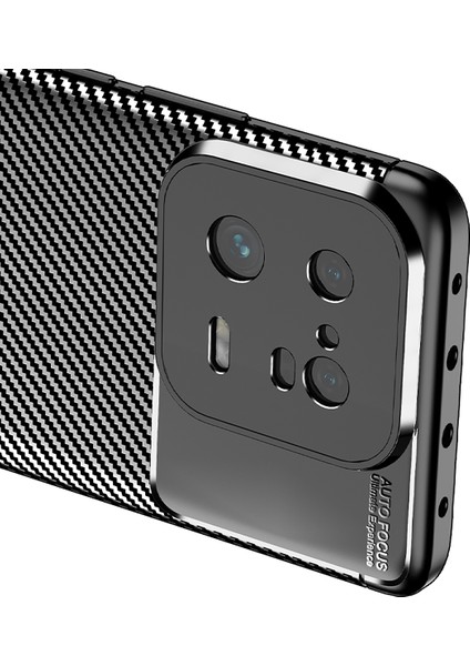 Xiaomi Mi 13 Pro Kılıf Rugged Armor Karbon Desenli Lüx Negro Silikon Arka Kapak Lacivert