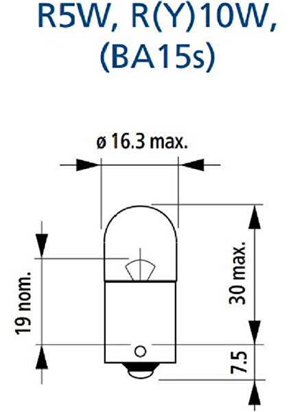 (10 Adet) R5W Narva 17171 12V 5W (67) Ampul