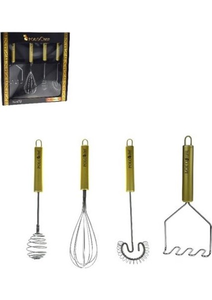 4 Parça Çırpıcı Set Gold modelleri