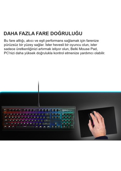 Active Team- Masaüstü, Dizüstü, Oyun ve Ofis Için, Kaymaz Neopren Destekli ve Nokta Doğruluğu Sağlayan Gaming, Mouse Pad