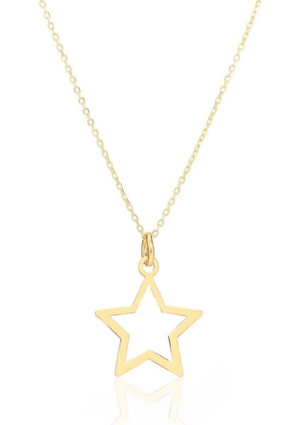 Kadın 14 Ayar Altın Yıldız Kolye
