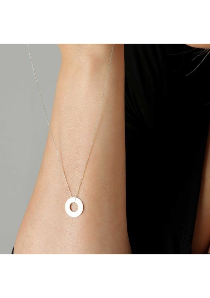 Kadın 14 Ayar Altın Halka Kolye indirimleri