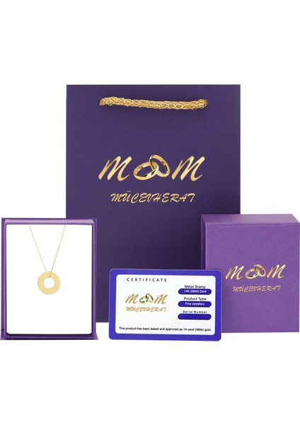 Kadın 14 Ayar Altın Halka Kolye