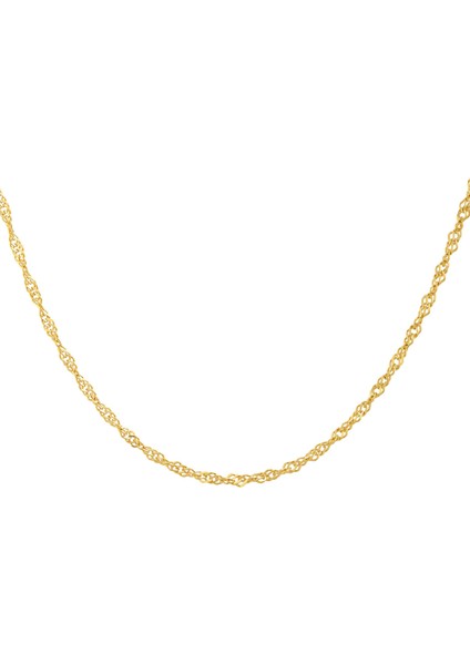 Kadın 14 Ayar Altın Singapur Zincir