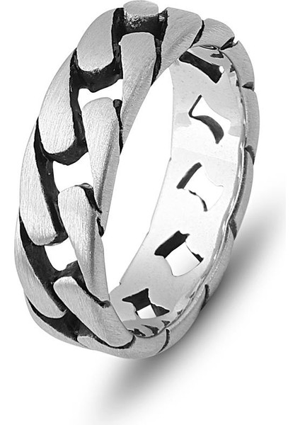 316L Çelik İtalyan Gümüş Renkli Erkek Yüzük FRJ60041-141-A