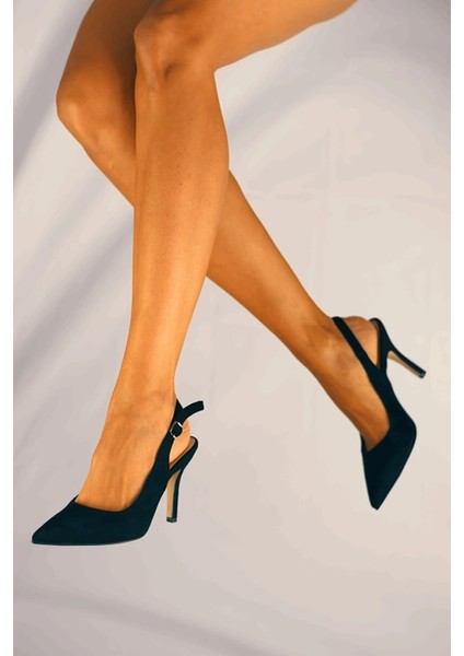 Siyah Süet Stiletto Sivri Burun Kadın Topuklu Ayakkabı fiyatları
