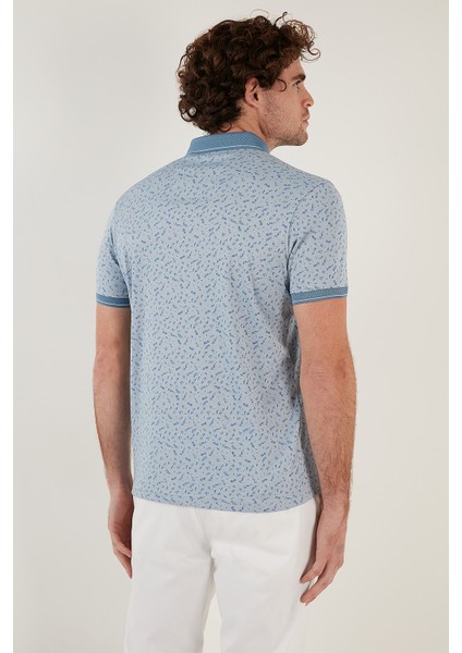 Pamuk Karışımlı Desenli Slim Fit Polo T Shirt Erkek T Shirt 646B3270 indirimleri