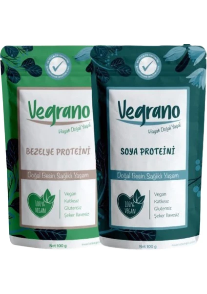 Bezelye Proteini-Soya Proteini 100 gr (Vegan)