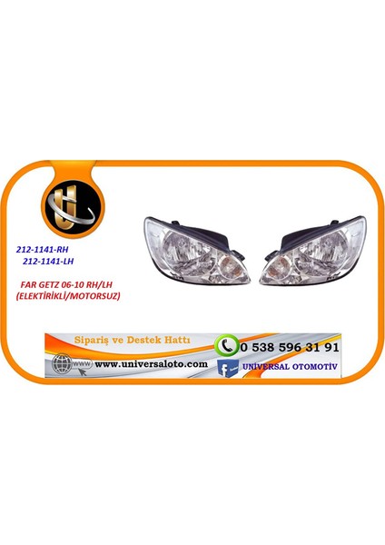 Far Getz 06-10 Lh (Elektrikli/motorlu)