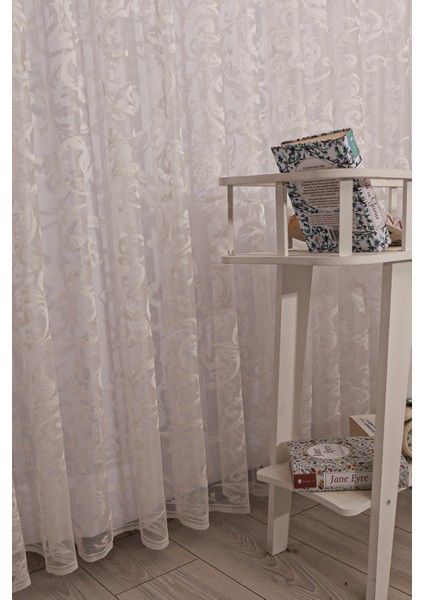 Şal Desen Beyaz Örme Kırışmayan Pilesiz Tül Perde fiyatları