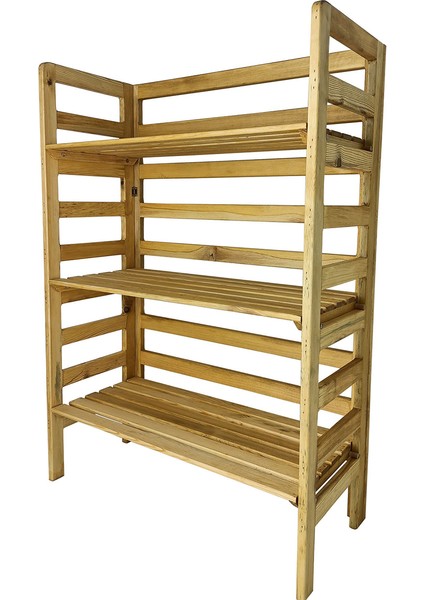 Çok Amaçlı Ahşap 3 Raflı Dolap