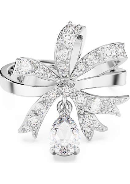 5647722 Swarovski Yüzük Volta Ring S Bow Whi-rhs 58