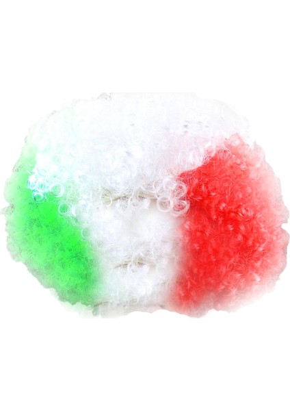 Sevimli Disko Gökkuşağı Afro Palyaço Saç Futbol Taraftar Yetişkin Çocuk Kostüm Kıvırcık Peruk (Yurt Dışından) modelleri