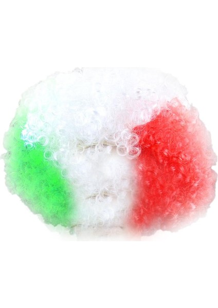 Sevimli Disko Gökkuşağı Afro Palyaço Saç Futbol Taraftar Yetişkin Çocuk Kostüm Kıvırcık Peruk (Yurt Dışından) fırsatları