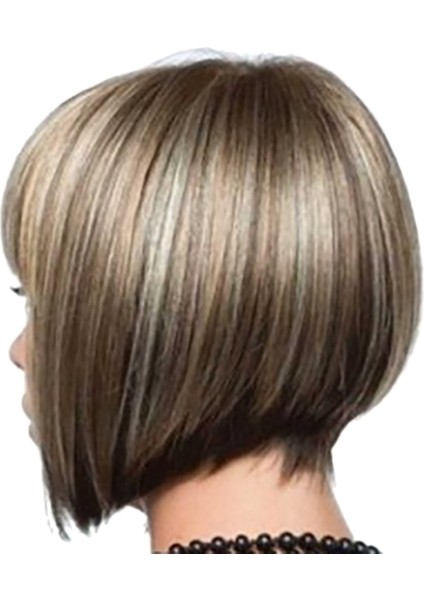 Kısa Saç Cosplay Saç Peruk Kadın Doğal Gerçek Parti Peruk (Yurt Dışından)