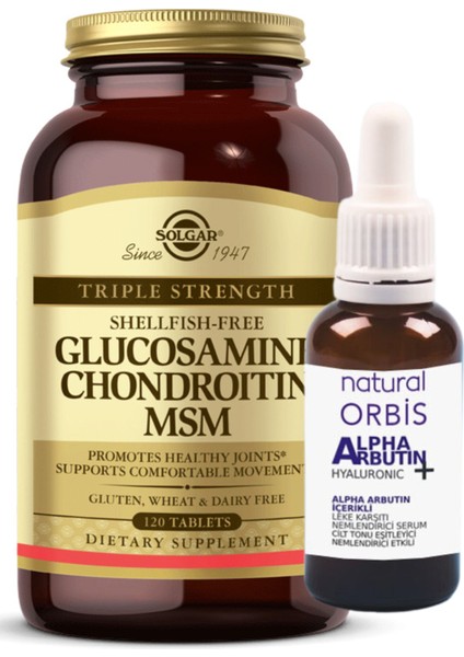 Glucosamine Chondroitin Msm 120 Tablet (Hedıye Alpha Arbutin %2 Serum 30 Ml)