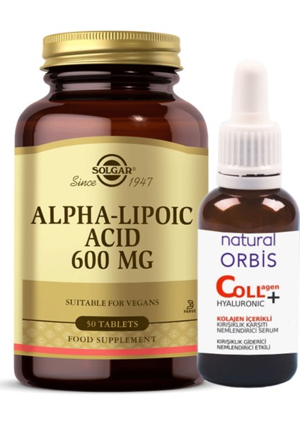 Alpha Lipoic Acid 600 Mg 50 Kapsül (Hedıye Serum 30 ml Alfa Lipoik Asid)