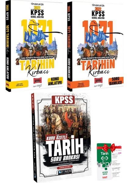 KPSS Tarihin Kırbacı Konu + Soru Bankası + Panem Tarih Soru Bankası + Tarih Yaprak Test