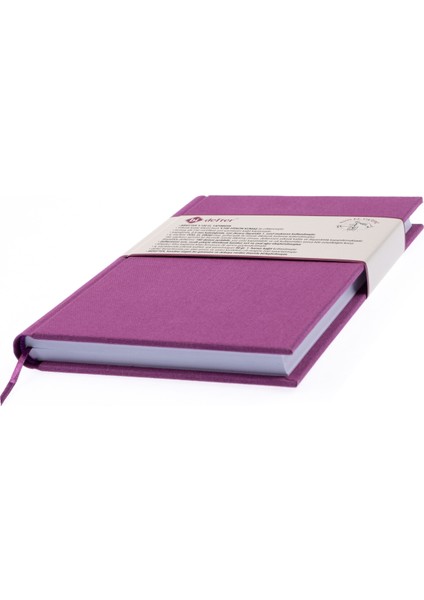 Noktalı Defter - %100 El Yapımı, El Dikişi (İplik Dikiş) Özel Tasarım – 1 Sınıf Viskon Kumaş ile ciltlenmiştir. “Benzersiz Ürün” A/5 Lila